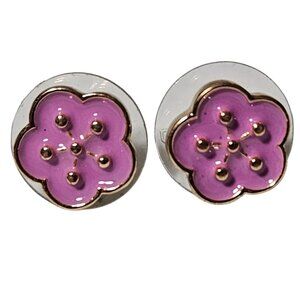 Elegant Retro 80s 90s Pink Flower Stud Earrings Chic Fashion Jewelry Women